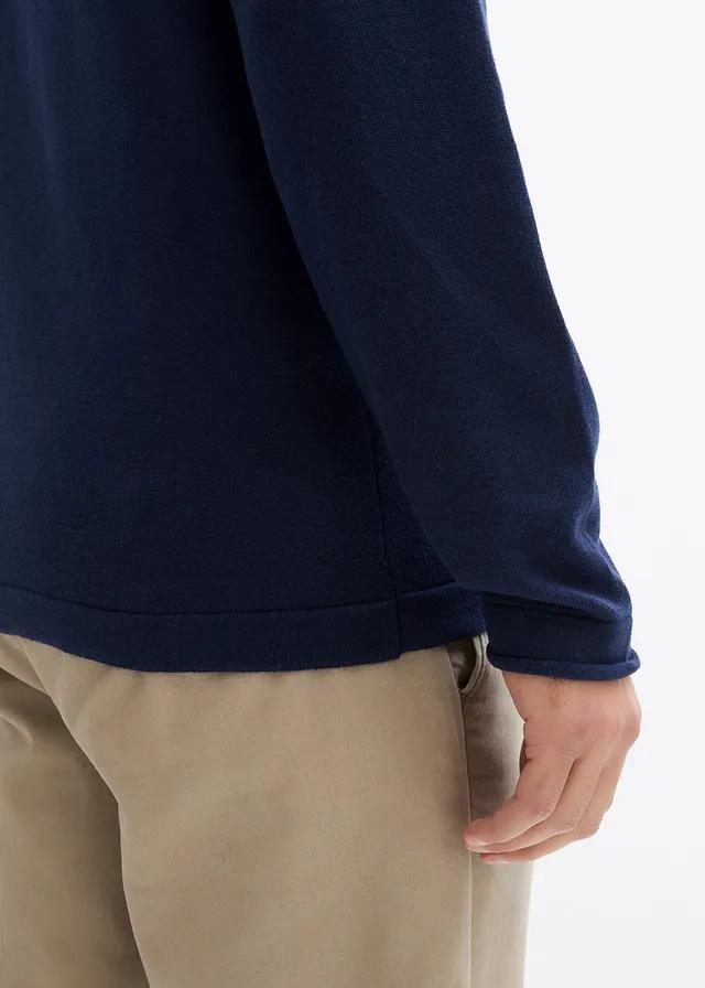 SWETER DZIANINOWY Z NADRUKIEM