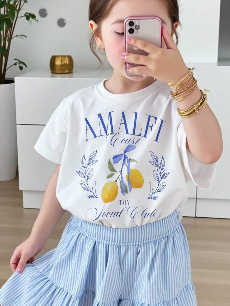 biały t-shirt print