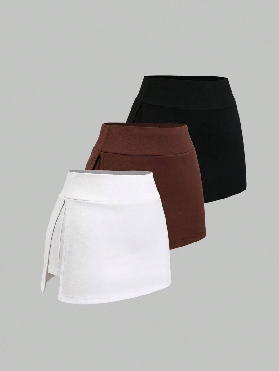 gładkie SPÓDNICO-SPODENKI 3-pack