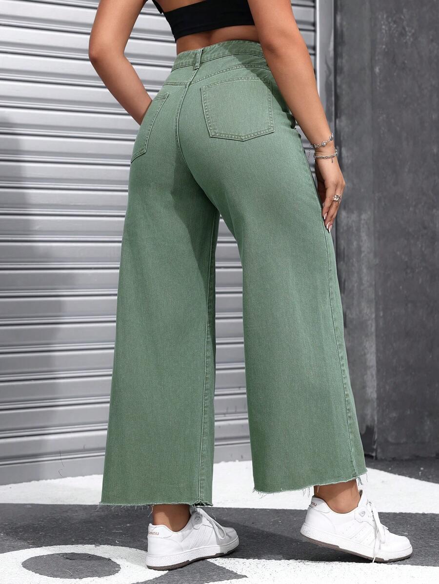 ZIELONE SPODNIE JEANS