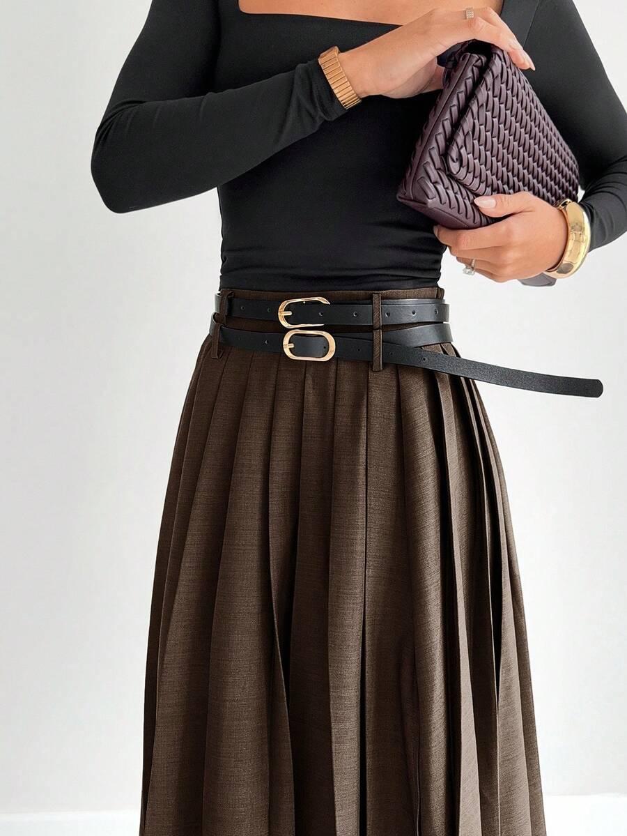 plisowana maxi spódnica