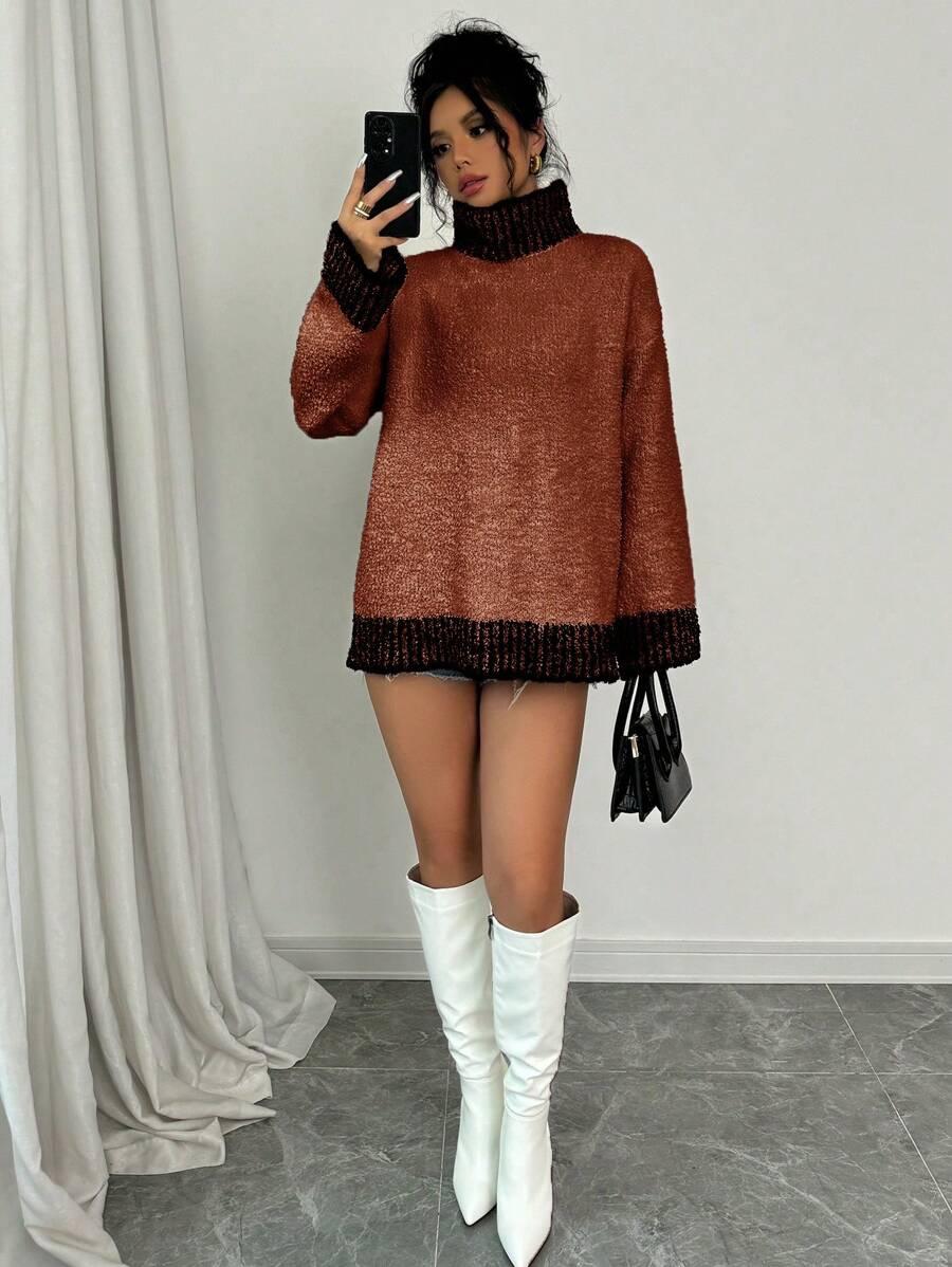 SWETER DAMSKI Z GOLFEM 