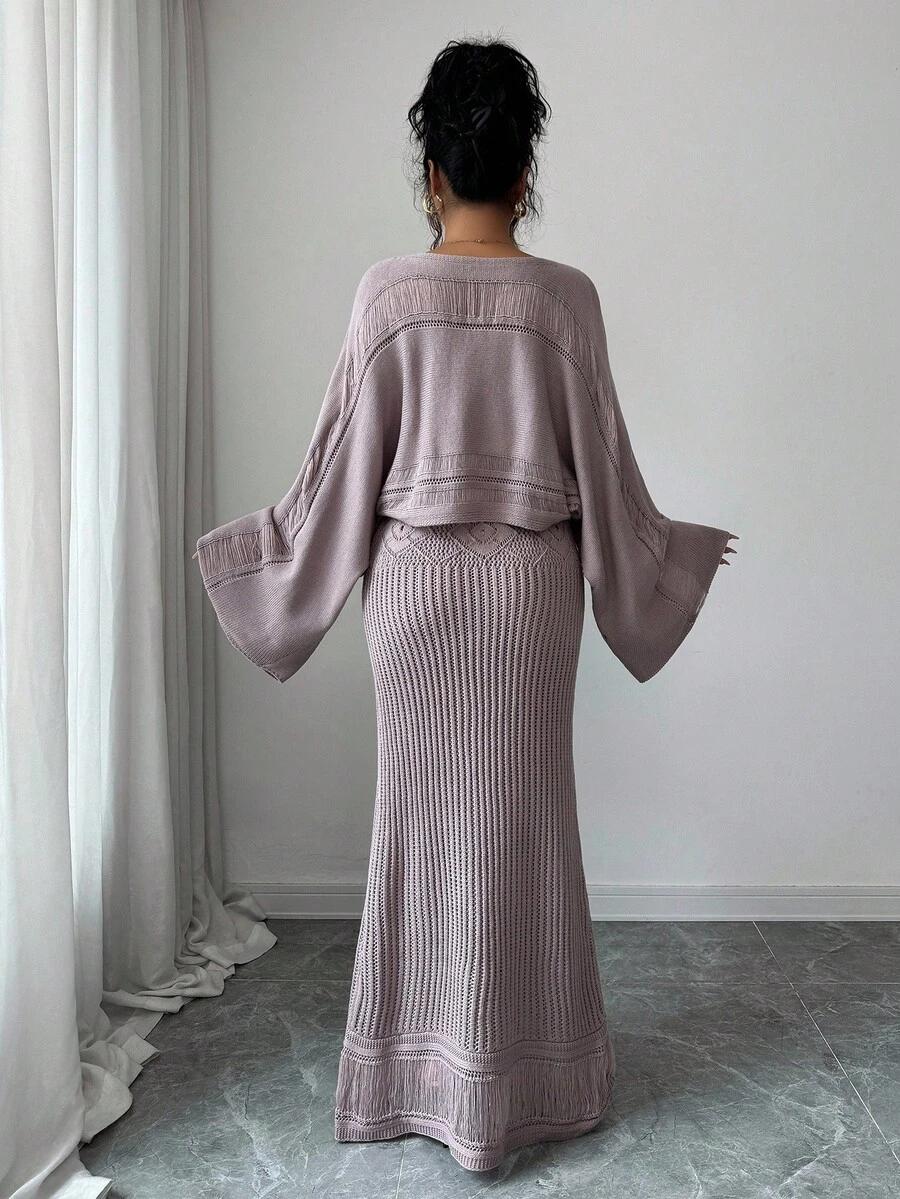 KOMPLET SWETER SPÓDNICA 