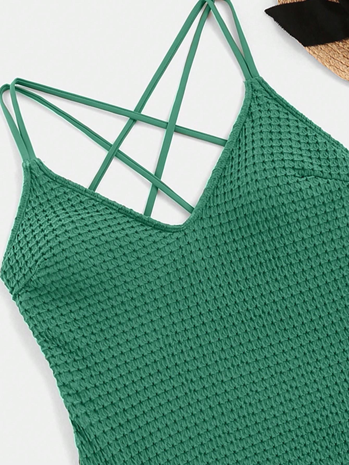 zielony jednoczęściowy strój kąpielowy tekstura