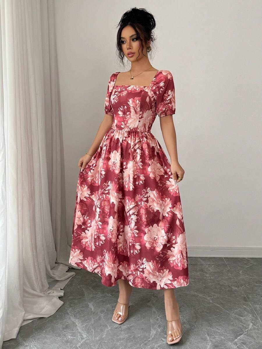 midi sukienka print 