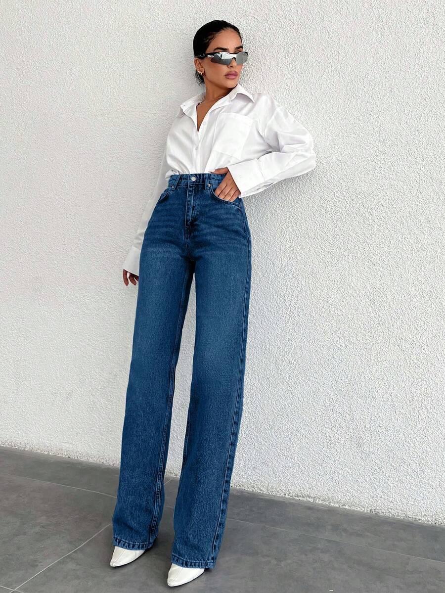 NIEBIESKIE SPODNIE JEANS