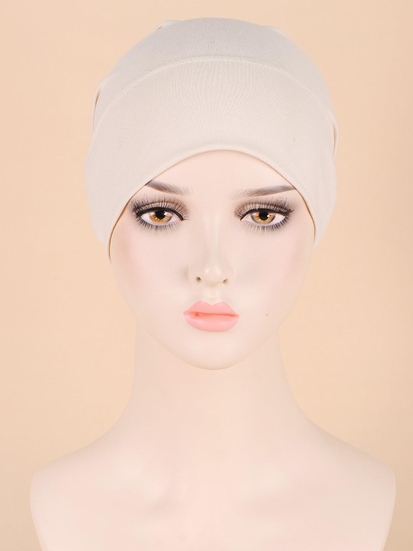 BEŻOWY TURBAN NA GŁOWĘ