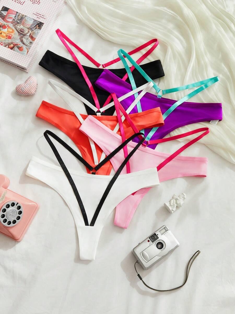 kolorowe stringi 5-pack
