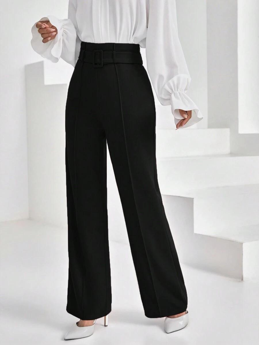 CZARNE ELEGANCKIE SPODNIE
