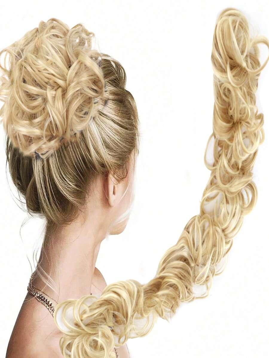 blond syntetyczne włosy