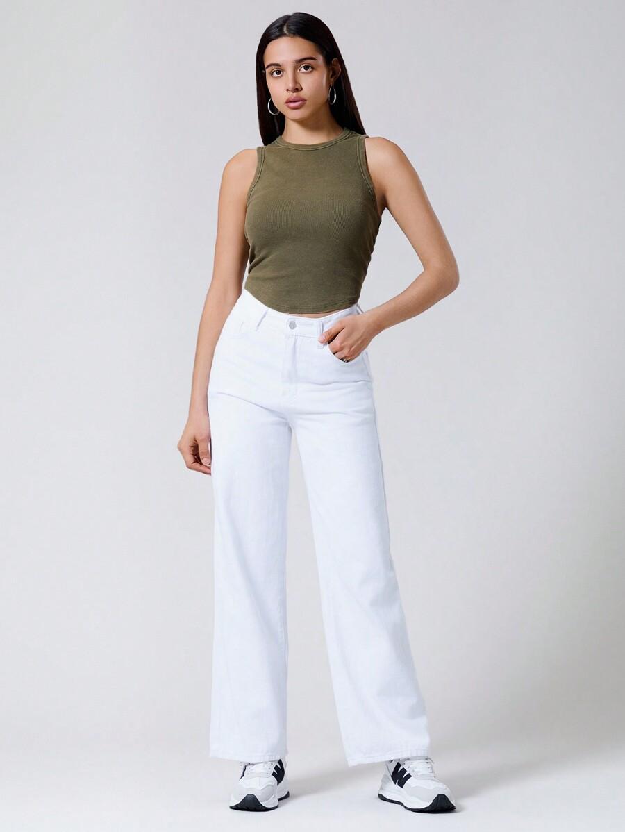 KHAKI TOP MARSZCZENIA