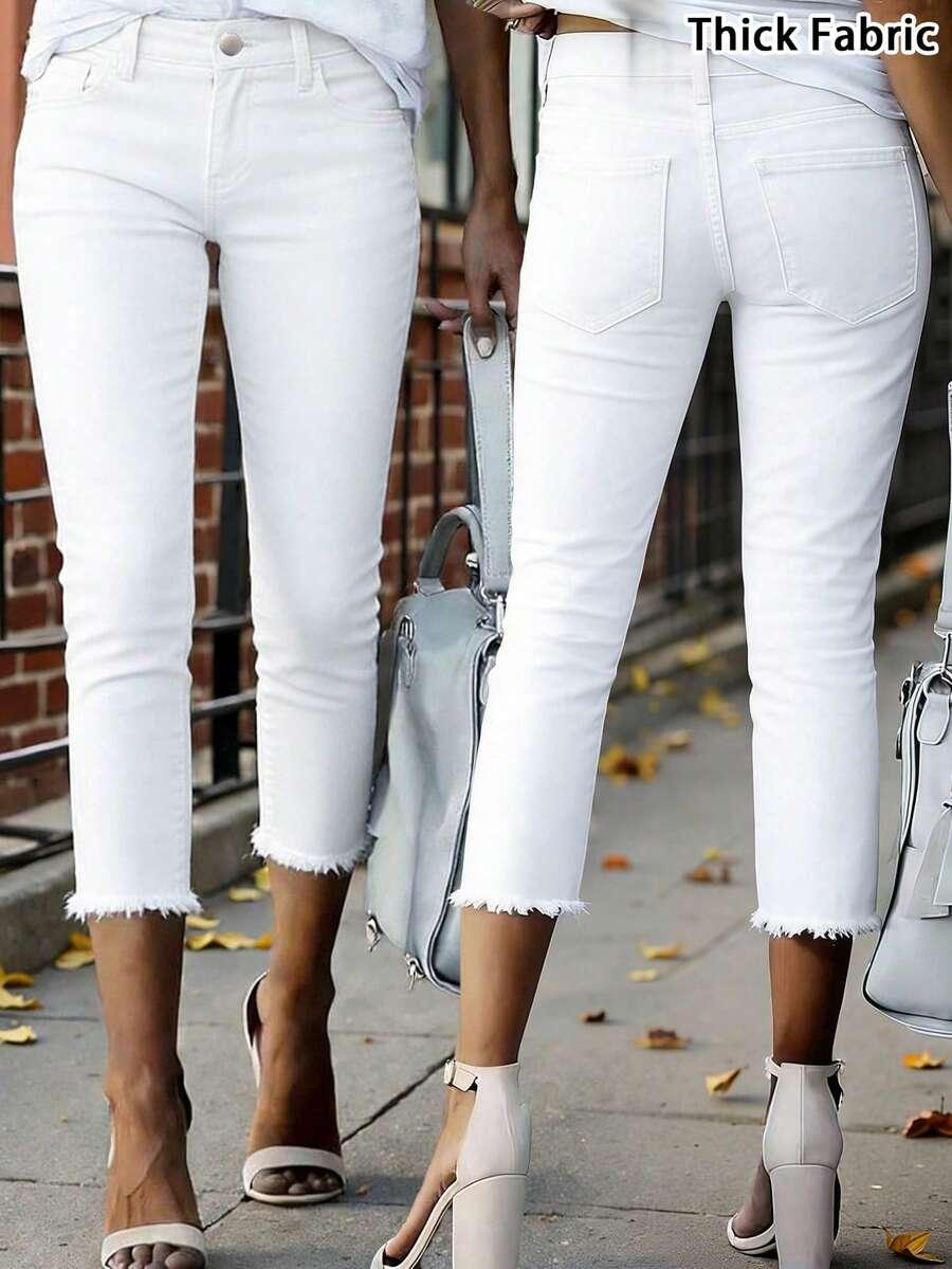 białe spodnie jeans
