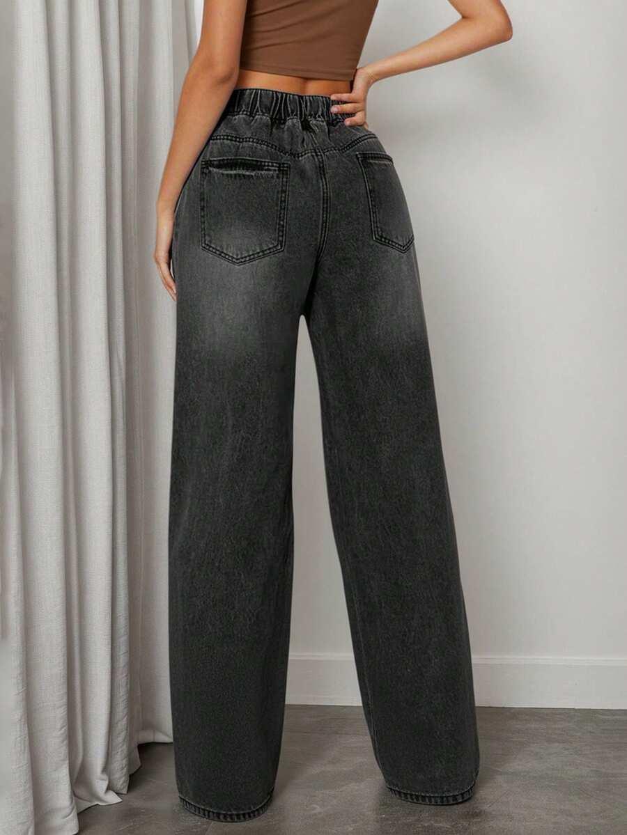 czarne spodnie jeans 