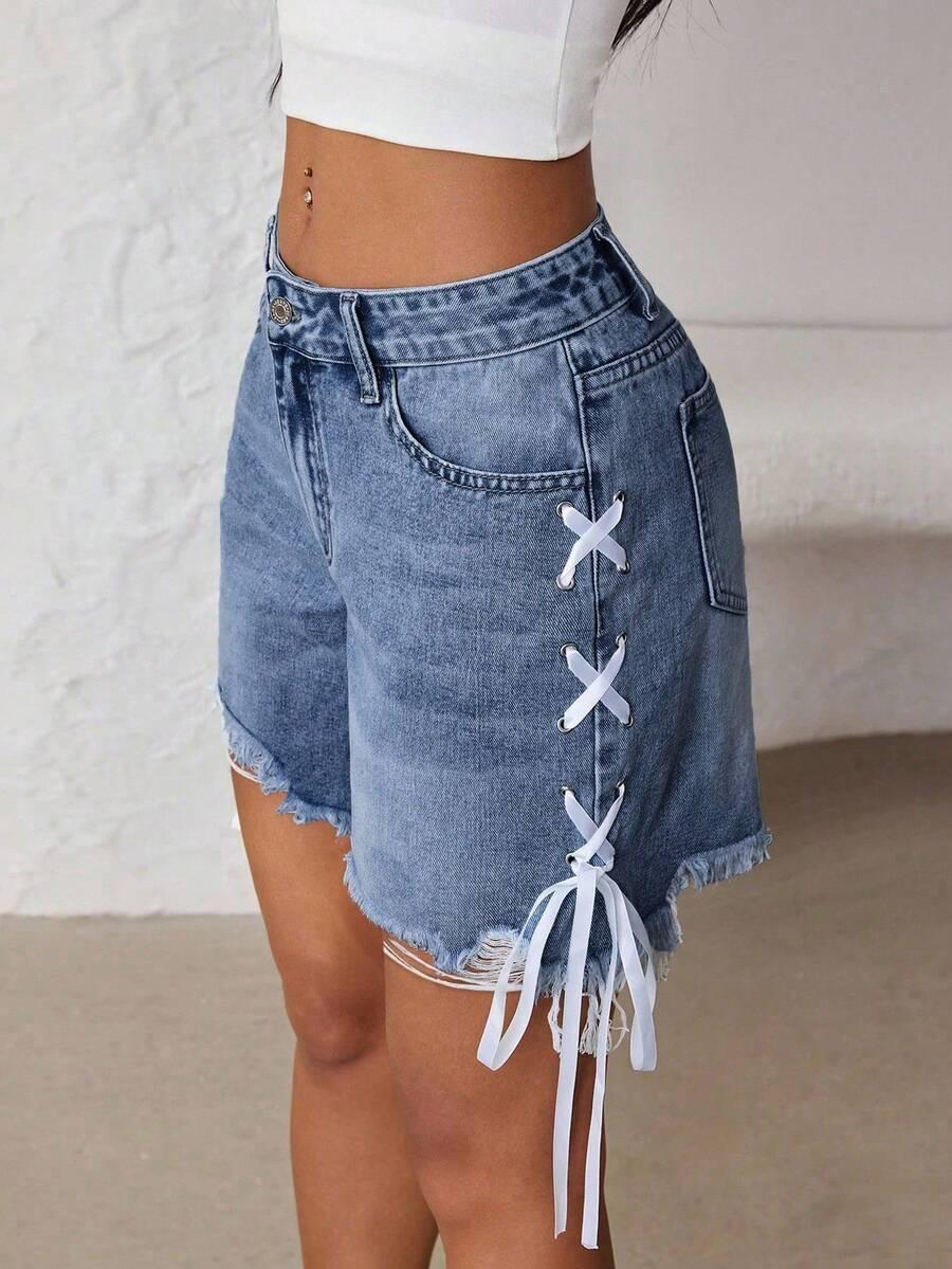 NIEBIESKIE SPODENKI JEANS