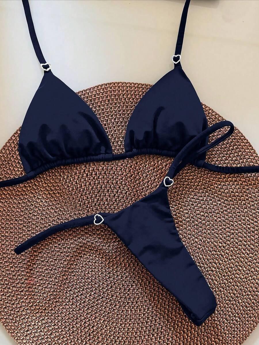 granatowy komplet bikini
