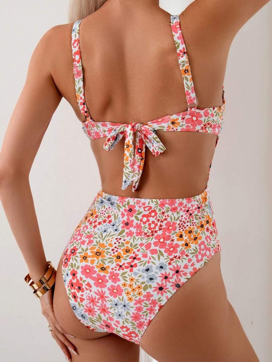 JEDNOCZĘŚCIOWY KOSTIUM KĄPIELOWY floral print