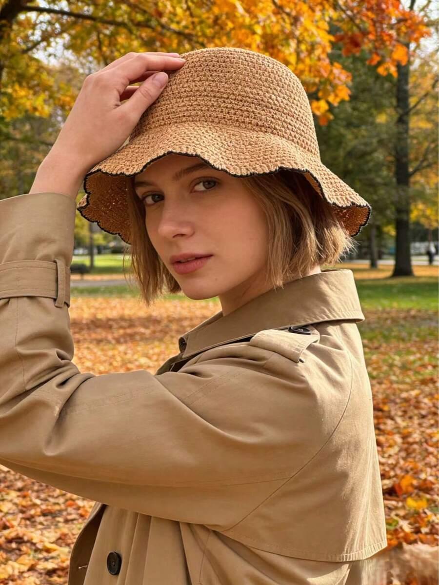 BRĄZOWY KAPELUSZ CASUAL