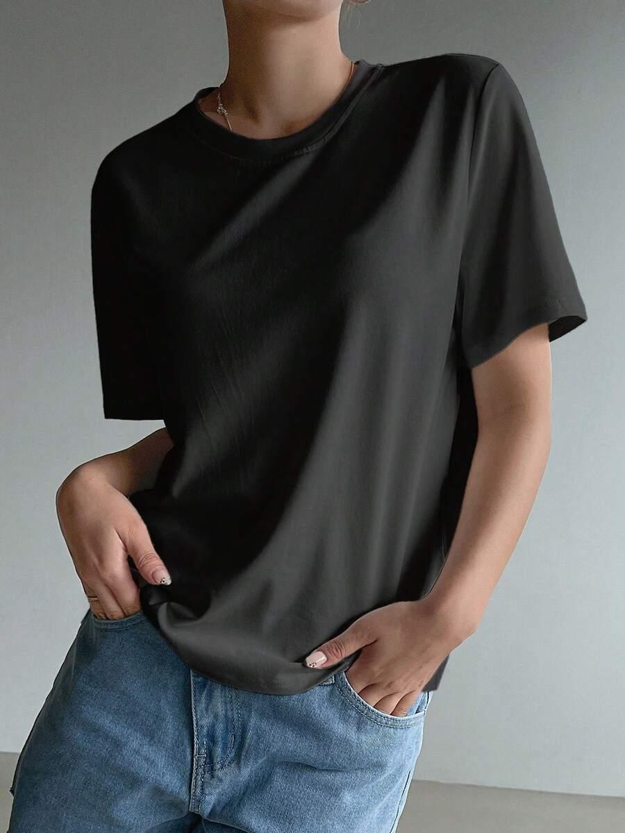 CZARNY T-SHIRT BASIC