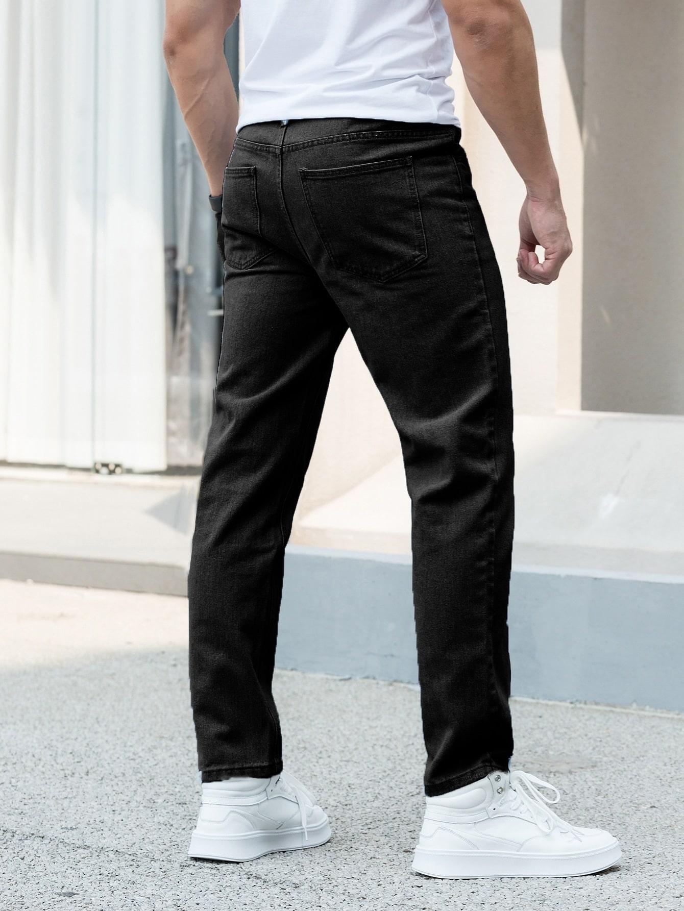 CZARNE SPODNIE JEANS