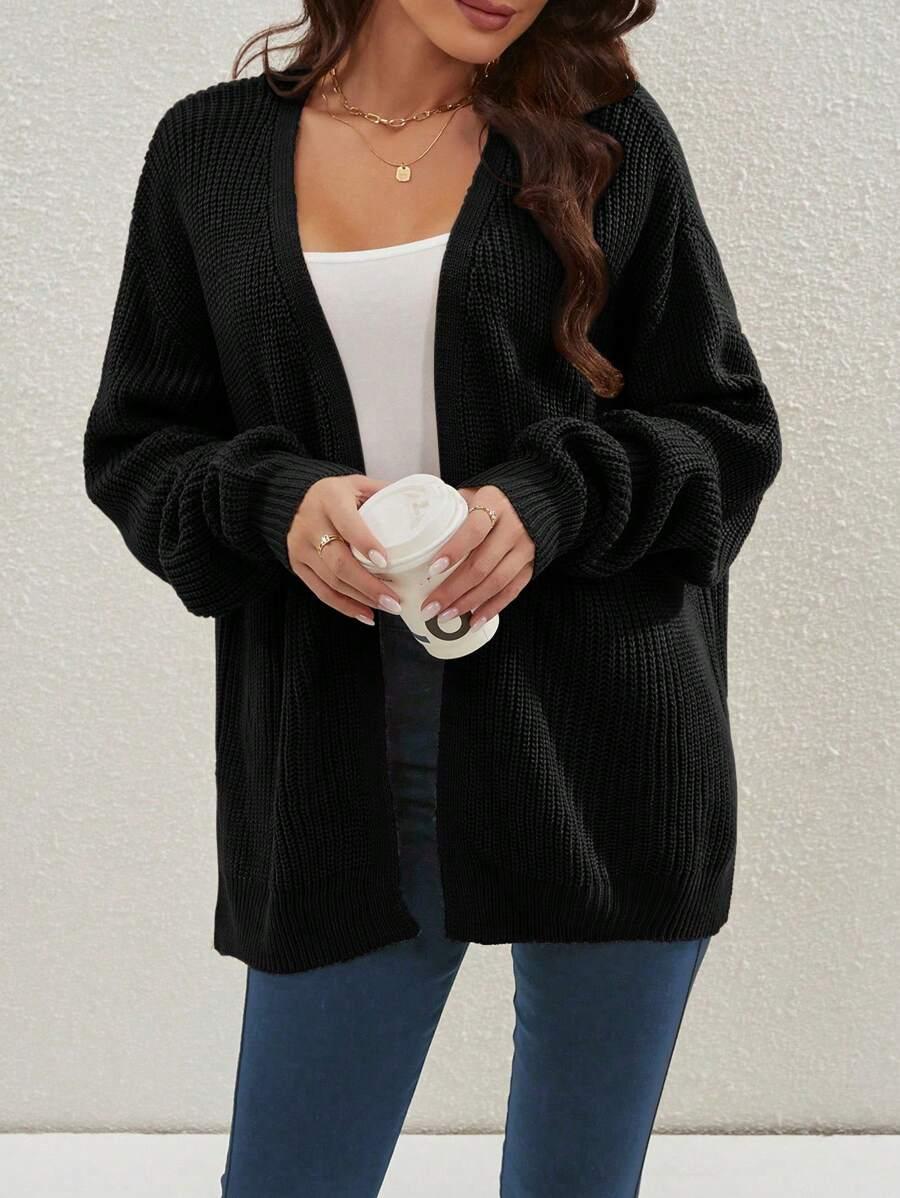CZARNY SWETER KARDIGAN