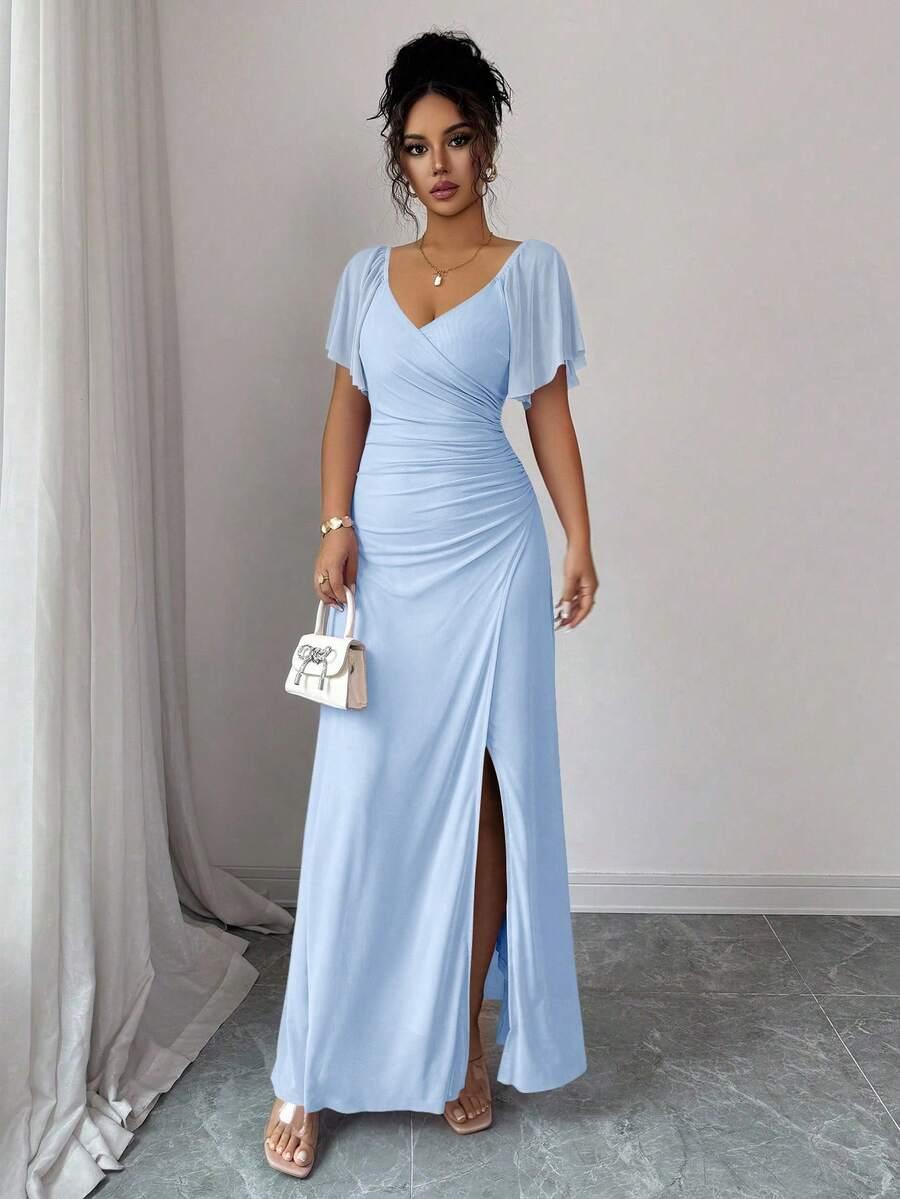 NIEBIESKA MAXI SUKIENKA