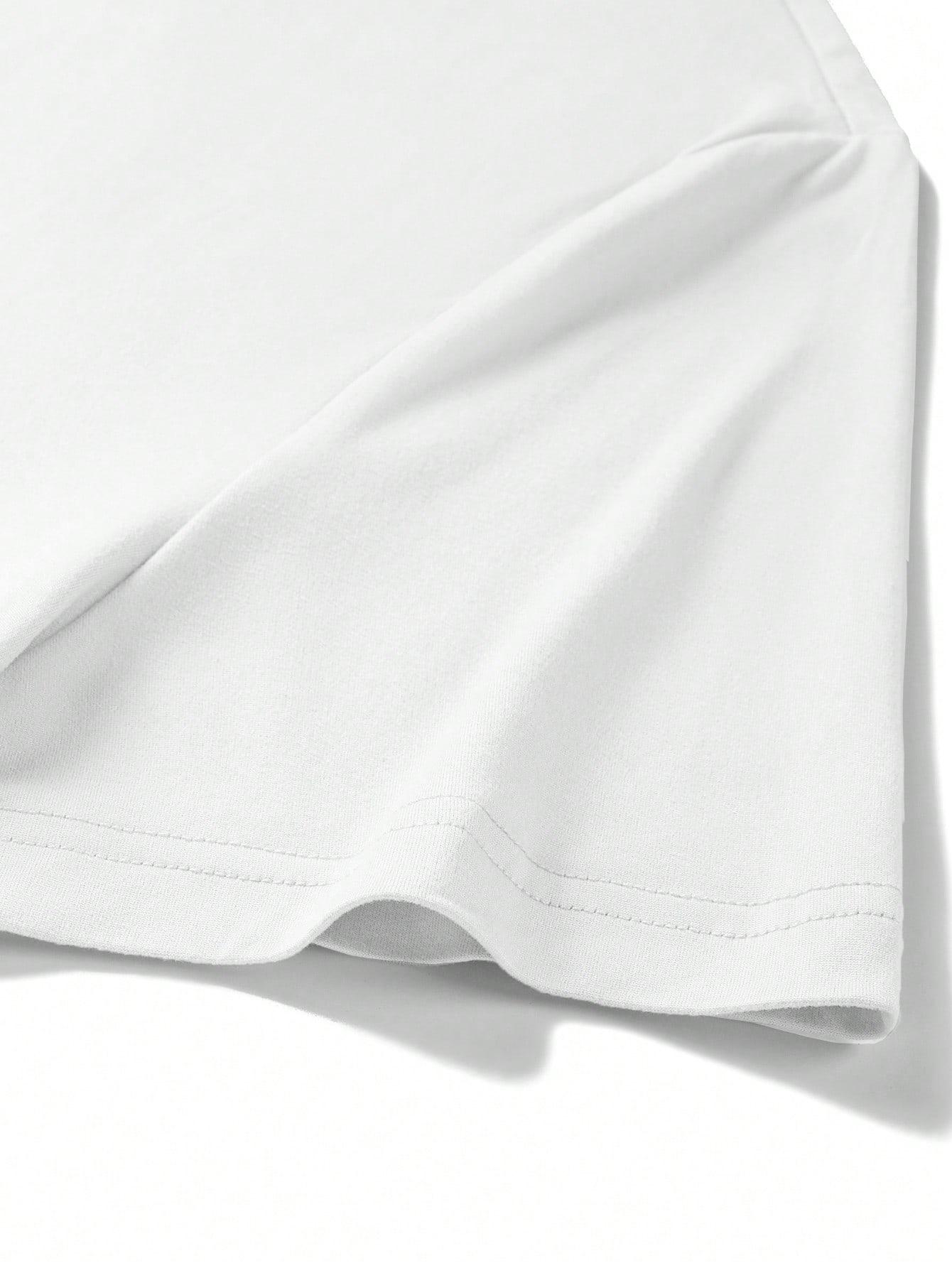 biały t-shirt casual