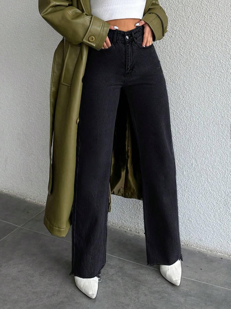 czarne spodnie jeans 
