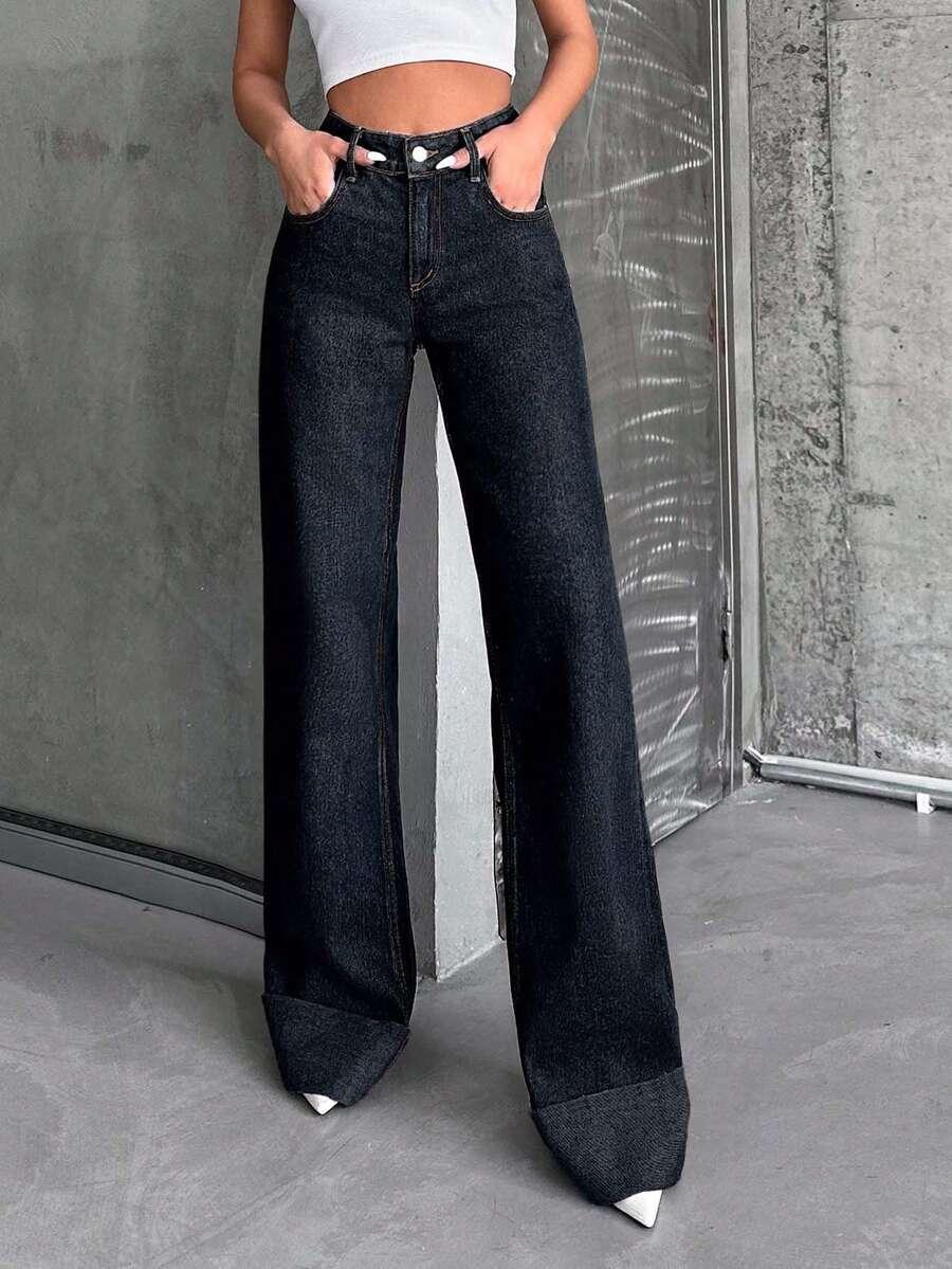 czarne spodnie jeans