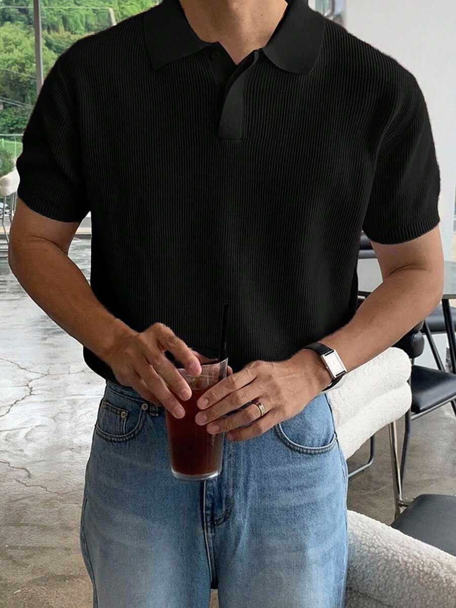 czarna koszulka polo