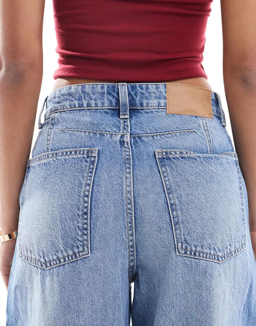 spodnie jeans barrel kieszenie