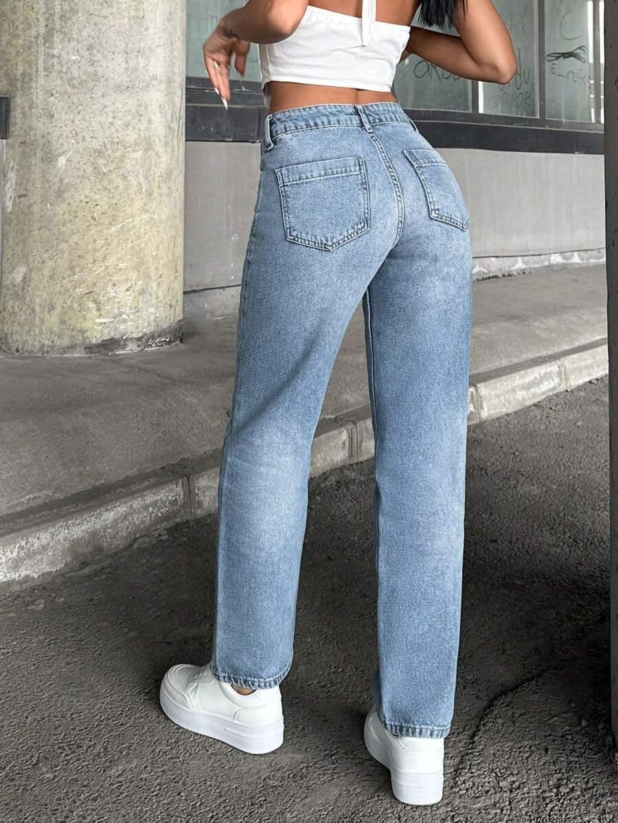 NIEBIESKIE JEANSOWE SPODNIE