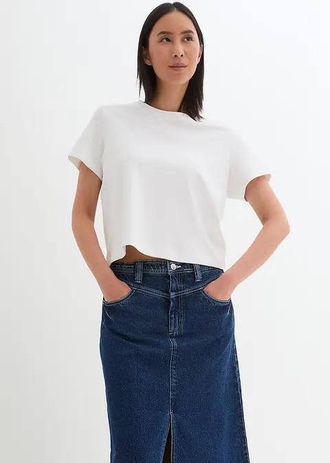 NIEBIESKA MAXI SPÓDNICA JEANS 