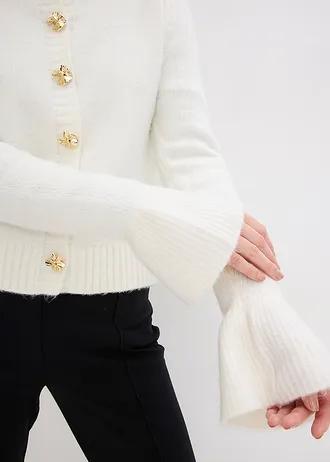 SWETER ROZPINANY Z DEKORACYJNYMI GUZIKAMI