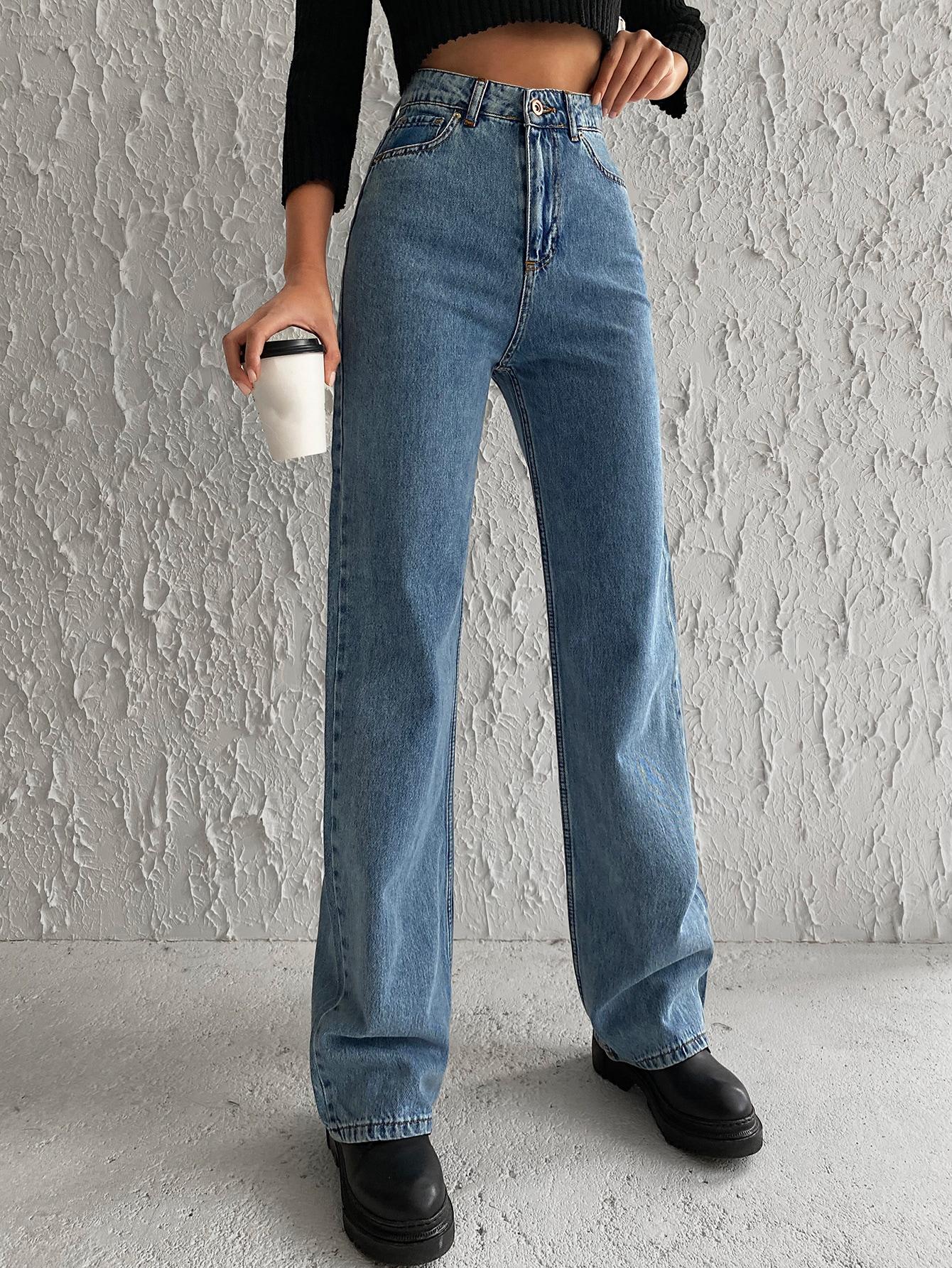 SPODNIE JEANS PROSTA NOGAWKA