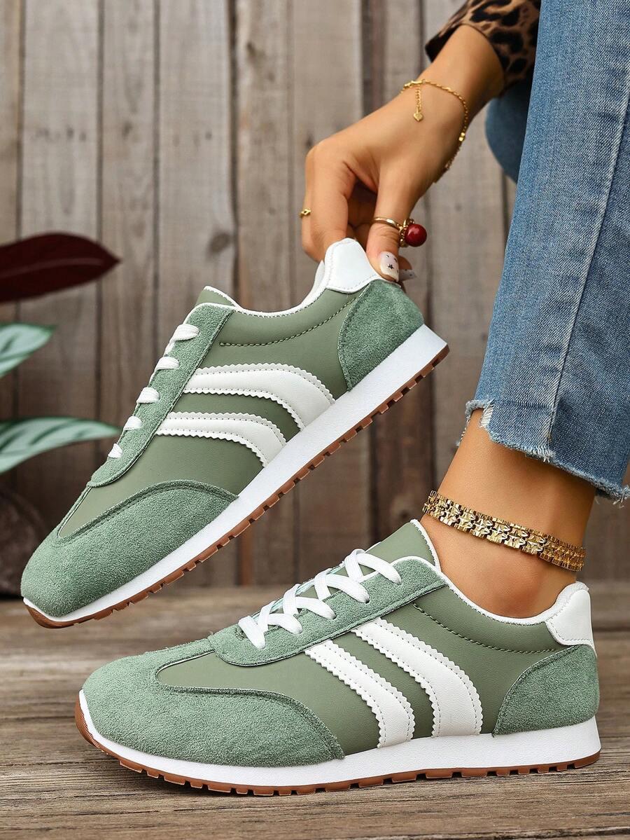 ZIELONE SZNUROWANE BUTY SPORTOWE
