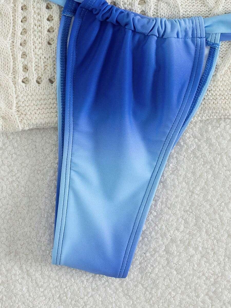 dwuczęściowy strój kąpielowy ombre