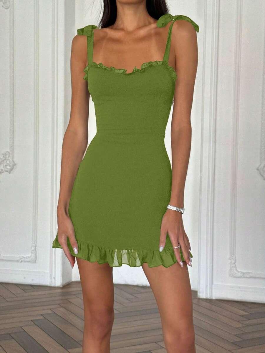 ZIELONA MINI SUKIENKA