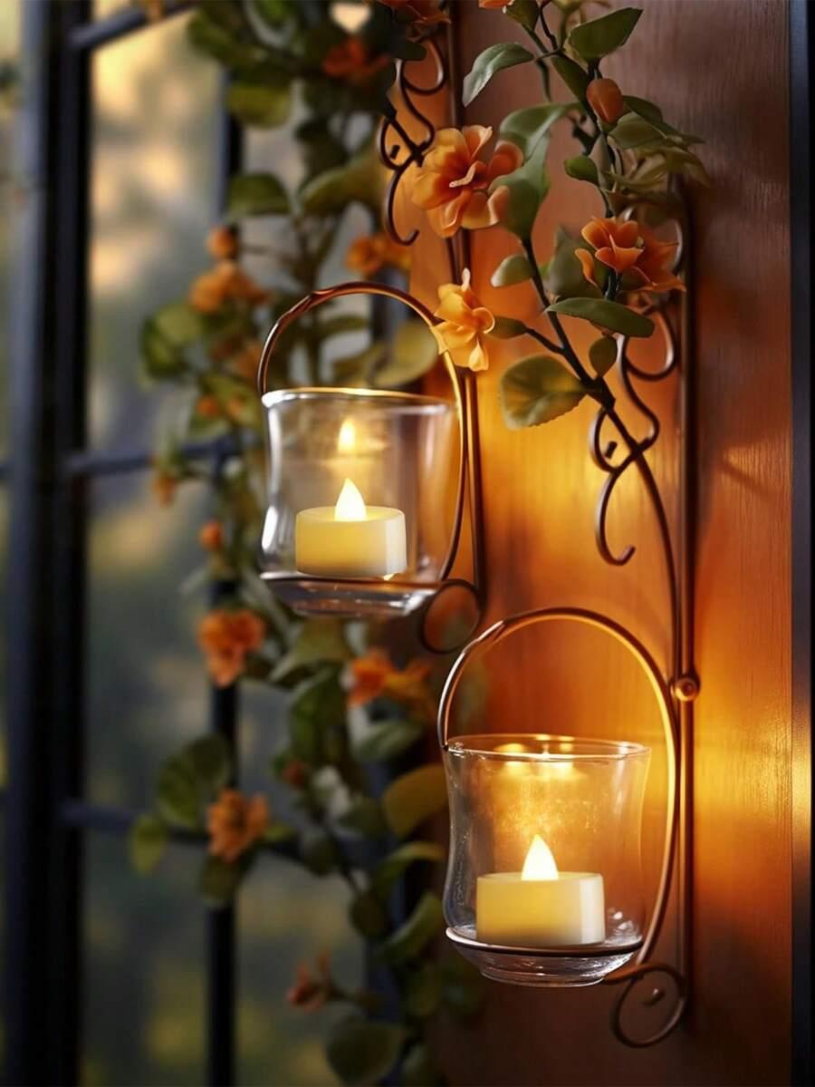 kremowa świeca led 