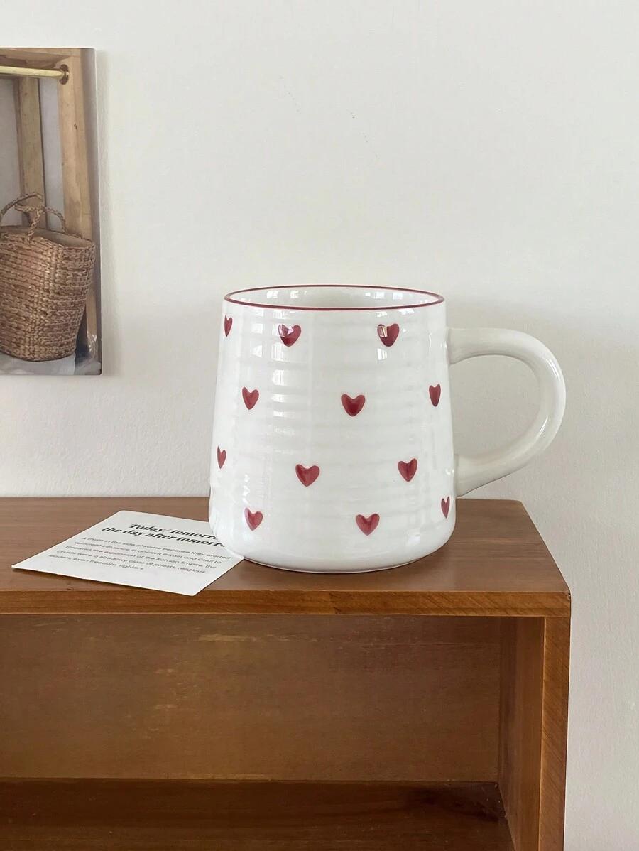 ceramiczne kubki wzór serce 6-pack