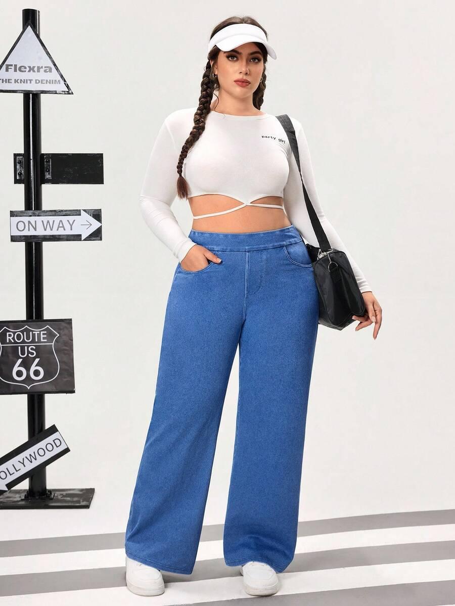 niebieskie spodnie casual