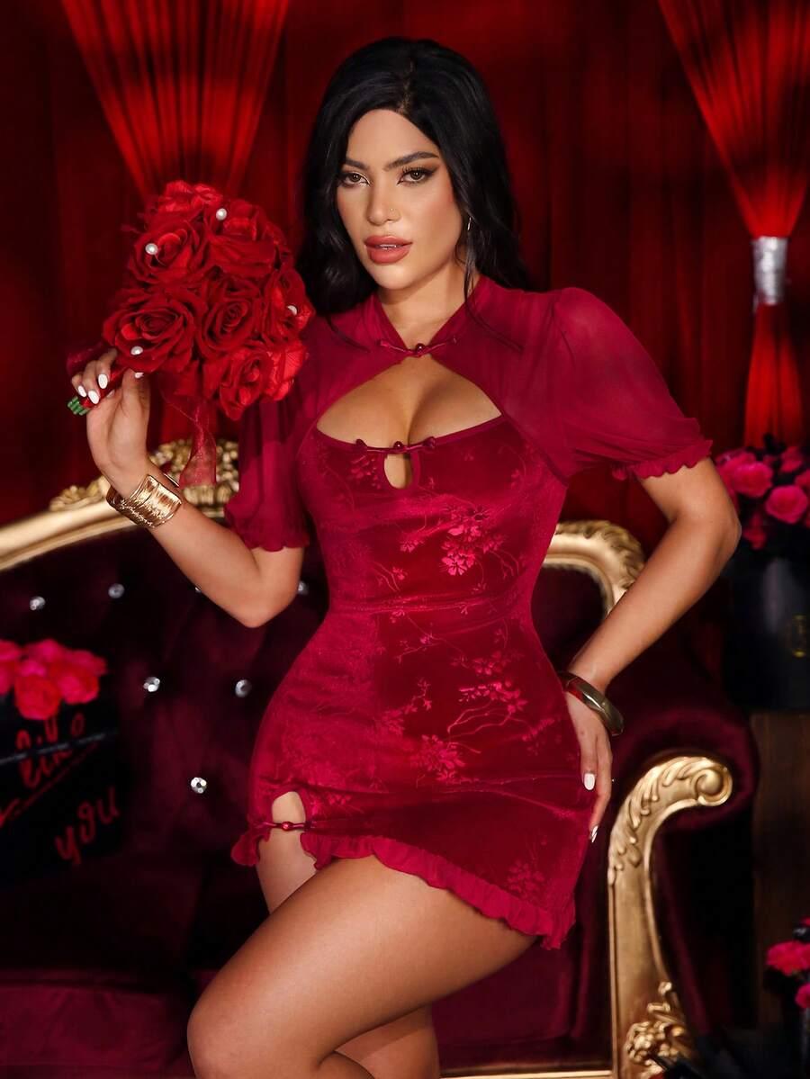 czerwona mini sukienka