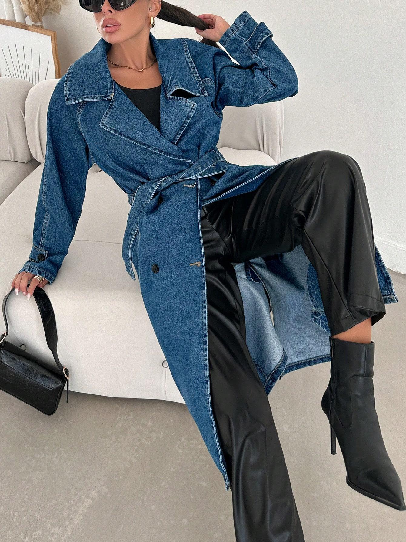 PŁASZCZ JEANS GUZIKI
