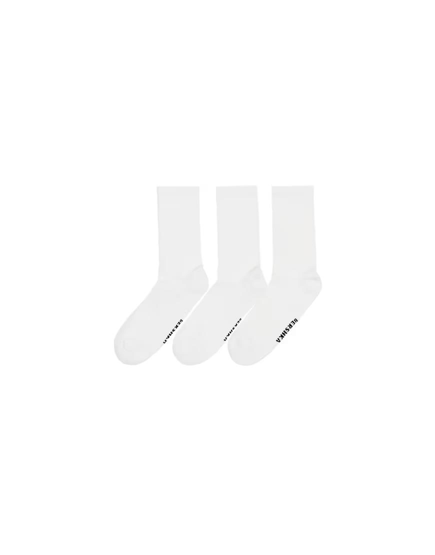 białe długie skarpety 3-pack