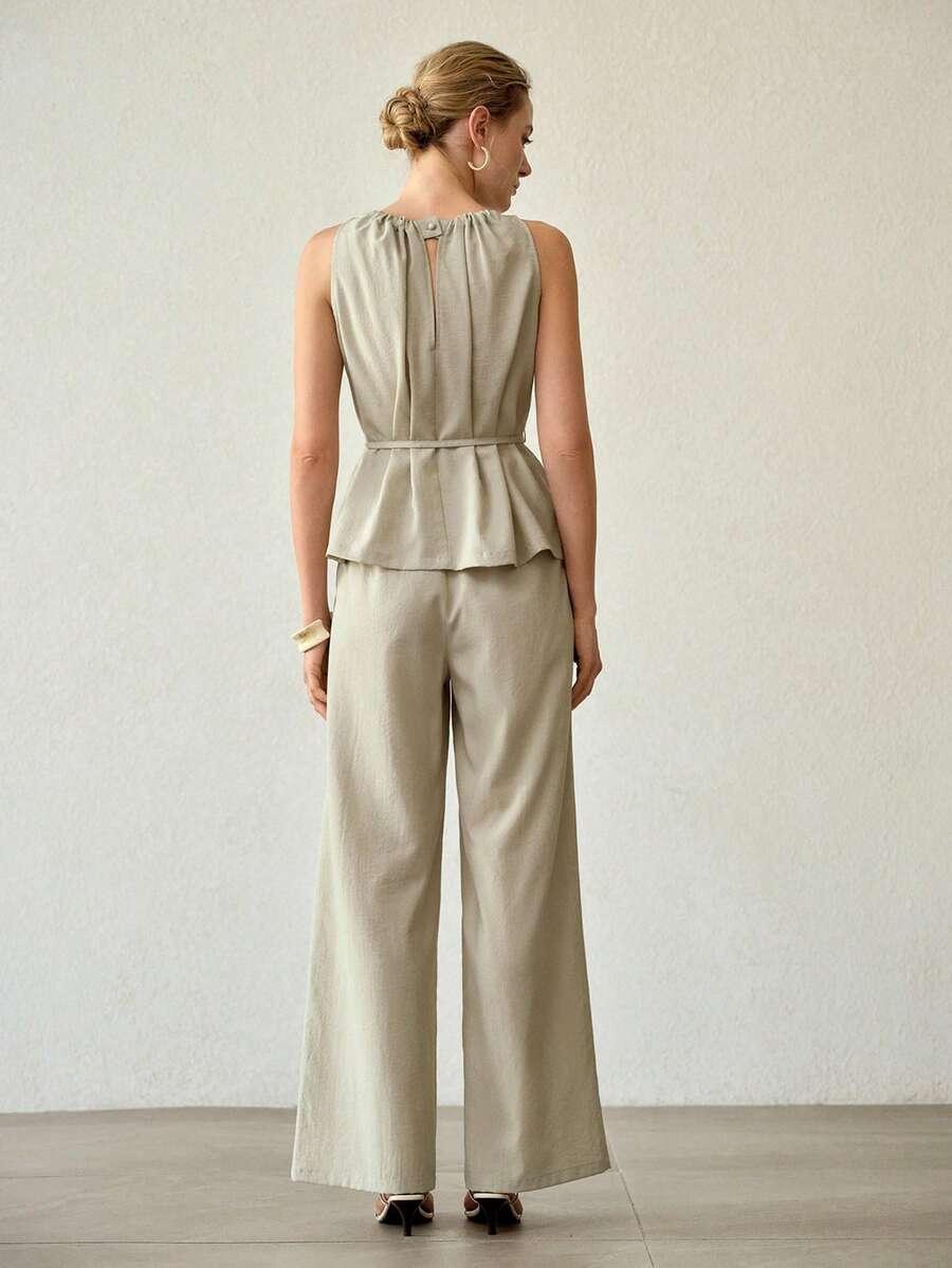 ELEGANCKI DWUCZĘŚCIOWY KOMPLET DAMSKI