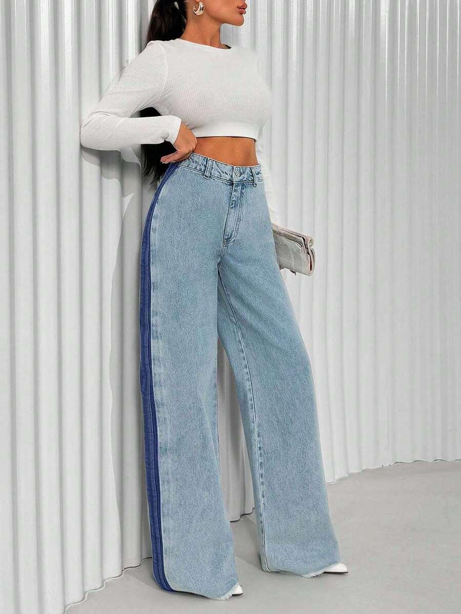 spodnie jeans wysoki stan