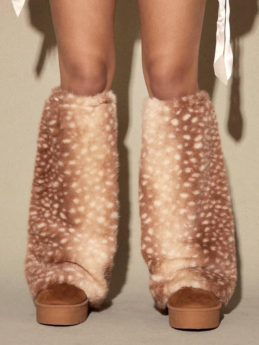 ocieplacz na nogi animal print