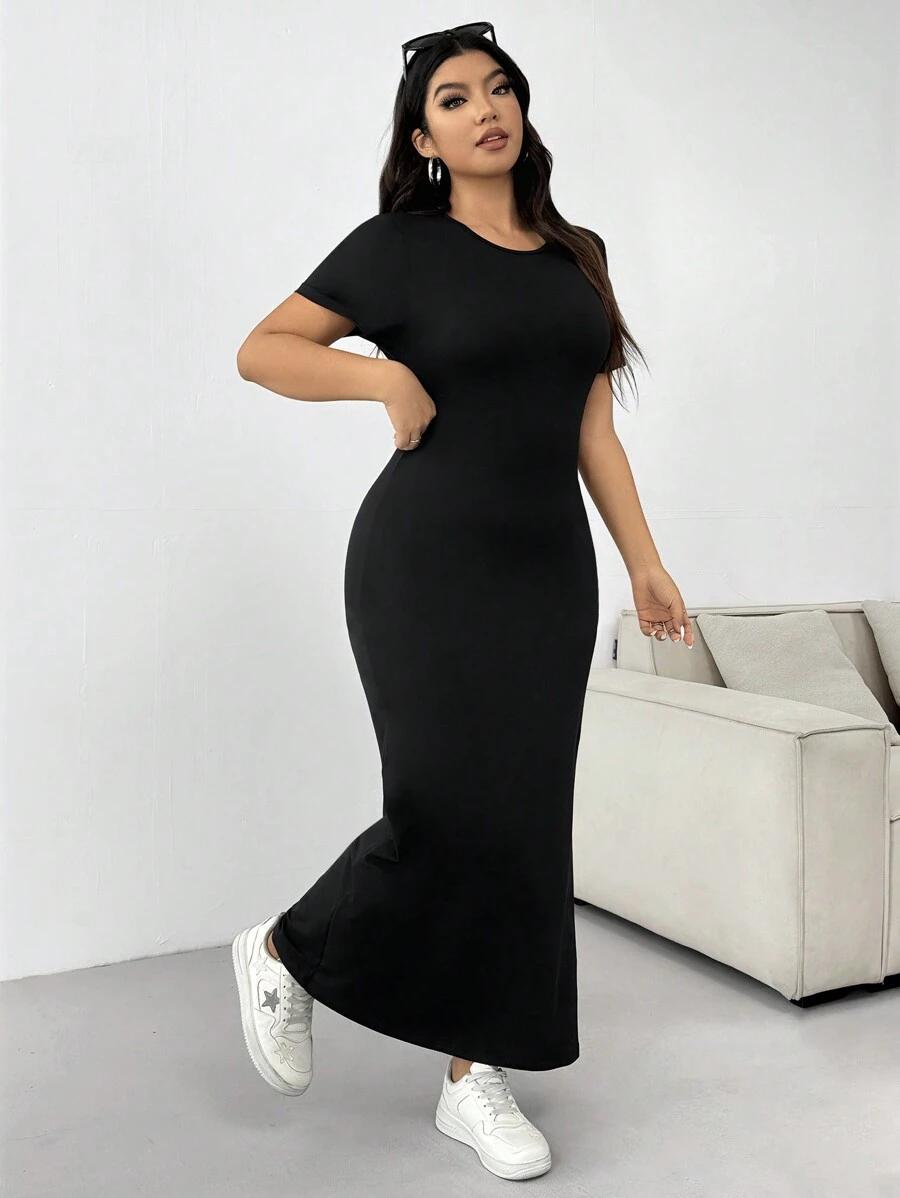 CZARNA MAXI SUKIENKA 