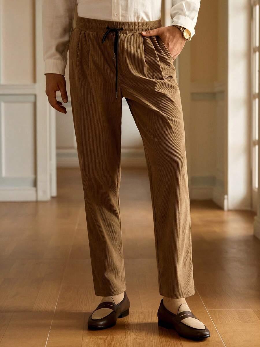 sztruksowe ELEGANCKIE SPODNIE