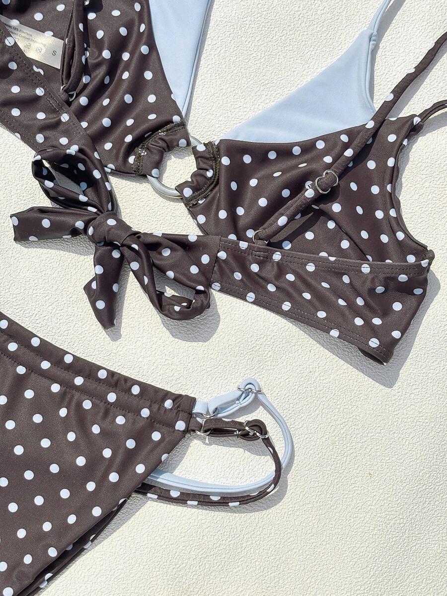 DÓŁ OD BIKINI groszki 