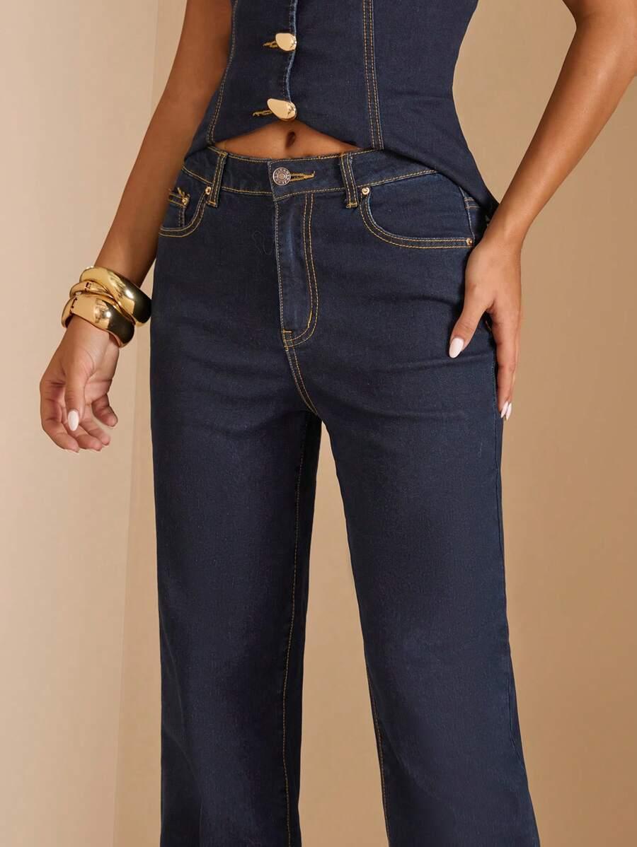 proste spodnie jeans